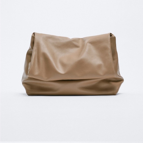 Zara Leather Black Fold-over Clutch - Picture 4 of 11